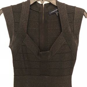 French Connection Black Sparkle Bandage Dress